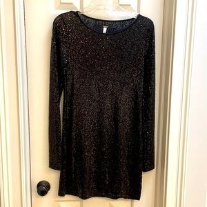 Black sequin dress